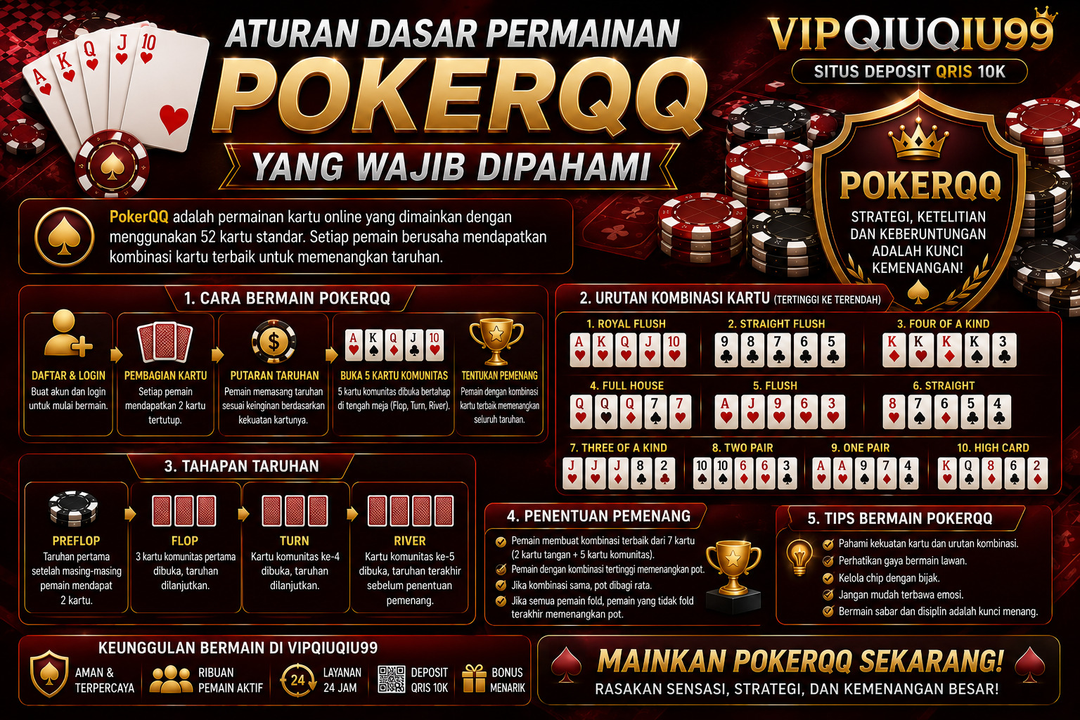Aturan Dasar Permainan PokerQQ yang Wajib Dipahami