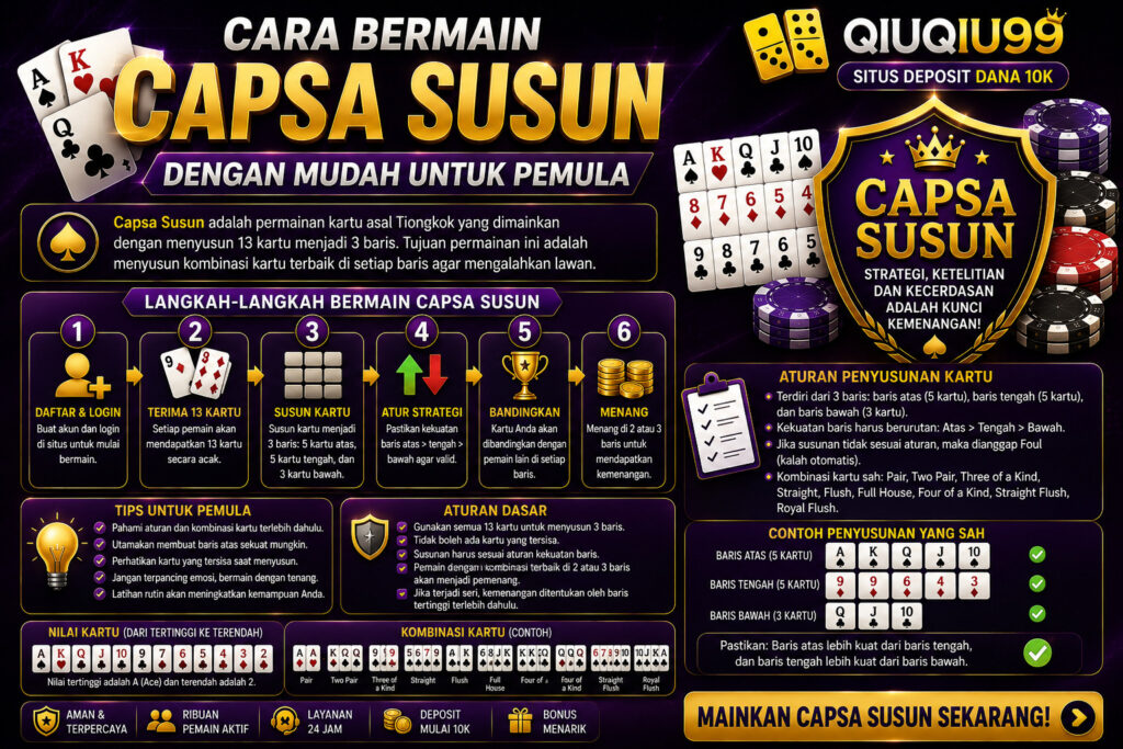 Cara Bermain Capsa Susun dengan Mudah untuk Pemula