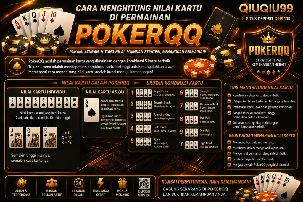 Cara Menghitung Nilai Kartu di Permainan PokerQQ